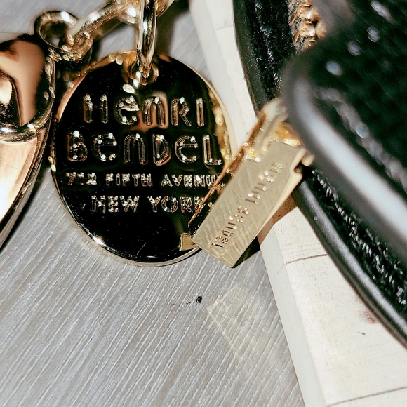 🤖HENRI BENDEL ROBOT GOLD GLITTER CENTENNIAL STRIPE BAG CHARM COIN PURSE♡♡NEW◇◇ - Picture 6 of 10